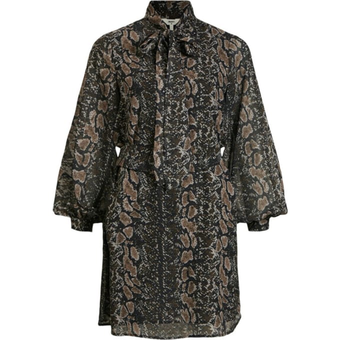 Object Anna L/s Shirt Dress Dames - Jurk - Zwart - Maat 36