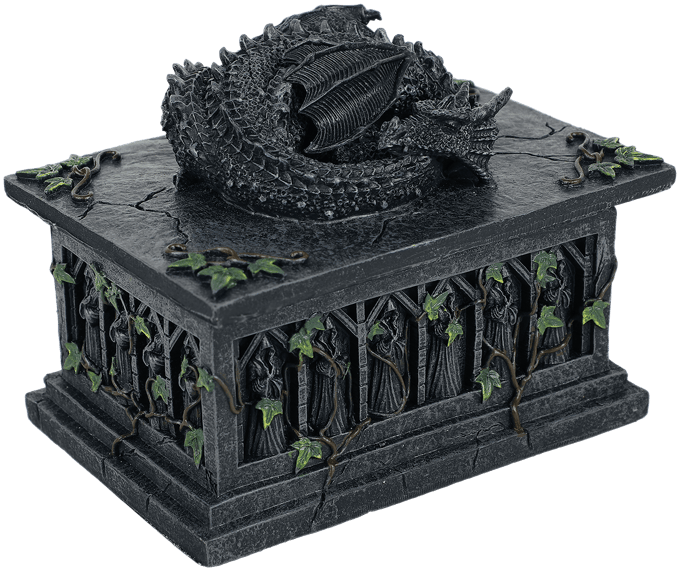 Nemesis Now - Gothic Bewaardoos - Dragon Tarot Card Box - voor Geen - grijs