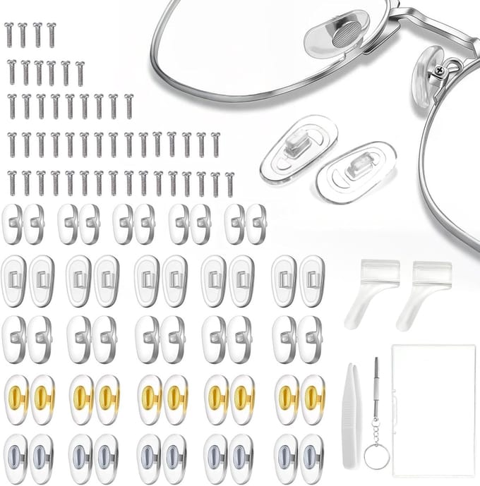 Neuspads Set - Bril Accessoires - Bril Reparatie - Compleet Gereedschap - 5 Paar - Transparant