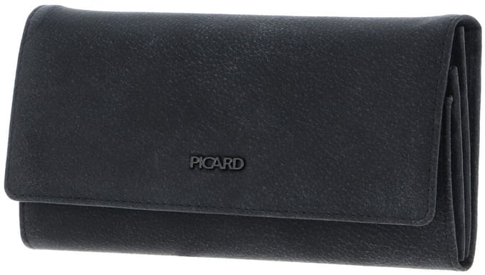 PICARD portemonnee Lesotho 1 Flap Wallet Black donkergrijs