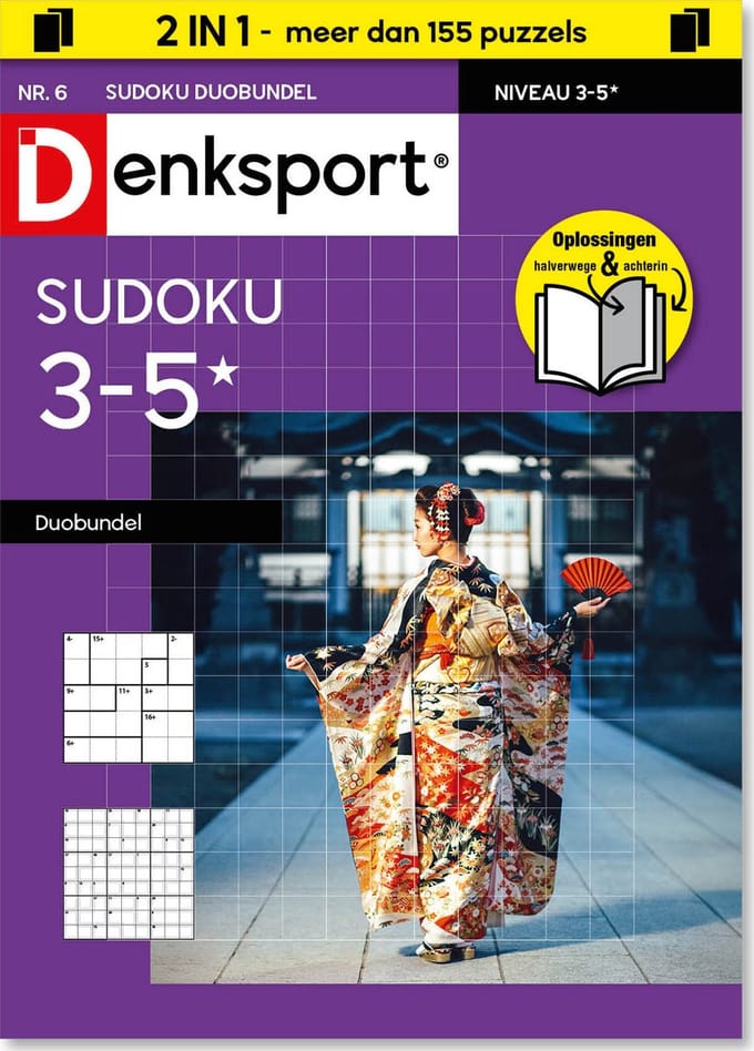 Denksport Puzzelboek Sudoku 3-5* duobundel, editie 6