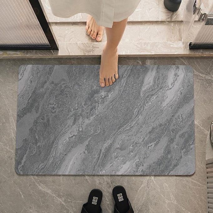 Tapis de salle de bain absorbant et épais en boue de diatomée, à séchage rapide, haut de gamme, antidérapant 60 * 90CM