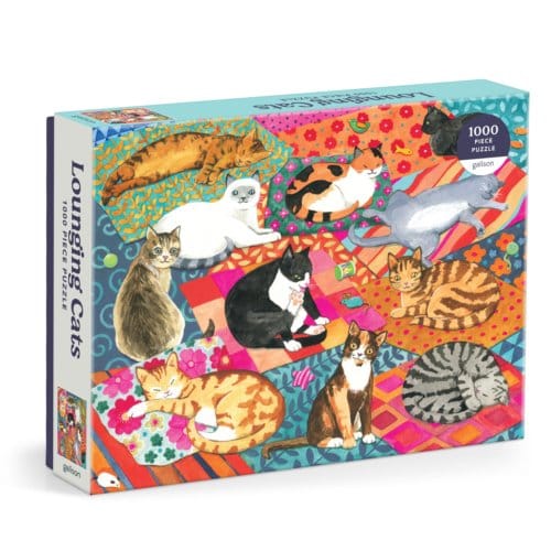 Lounging Cats 1000 Piece Puzzle - Galison