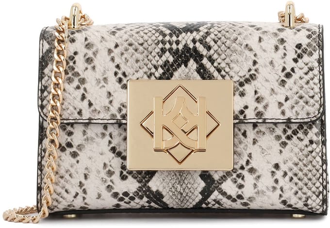 Snake small handbag with chain