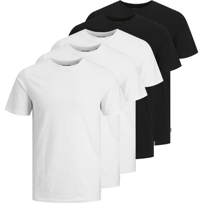 JACK & JONES- JJEORGANIC BASIC TEE SS O-NE 5PK MP NOOS - Heren - T-shirt