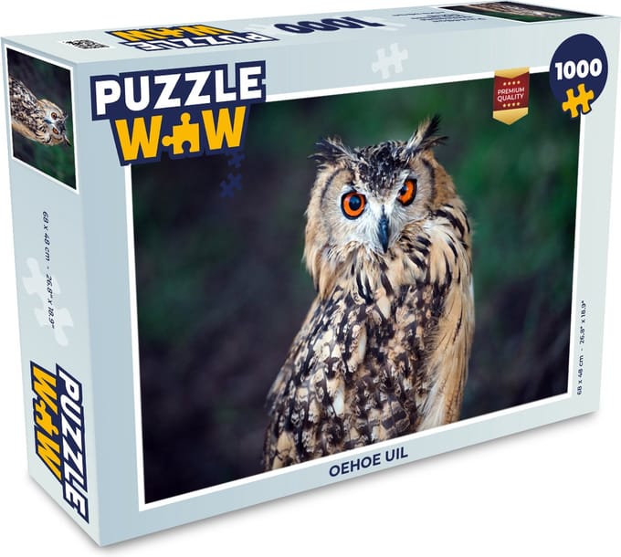 Puzzel Oehoe uil - Legpuzzel - Puzzel 1000 stukjes volwassenen