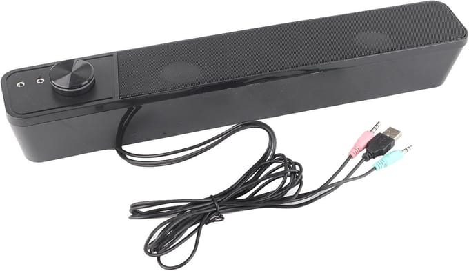 Soundbar - Audiosysteem Luidspreker - Feestjes Thuis Buiten - Verbeterde Bas Hifi - 38x6x6cm - Grijs