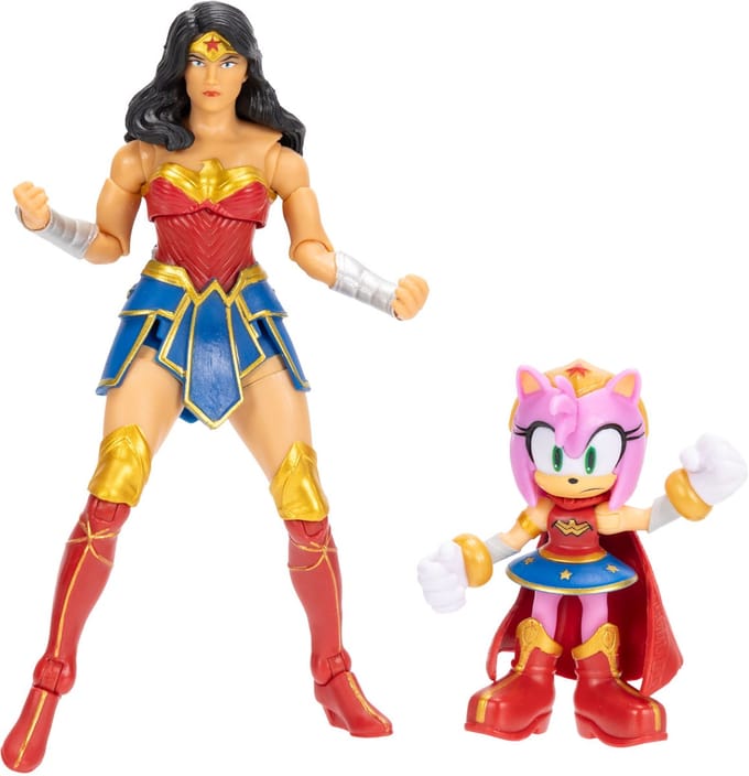 Sonic & DC Amy 6cm & Wonder Women 13cm Figuren Veelkleurig