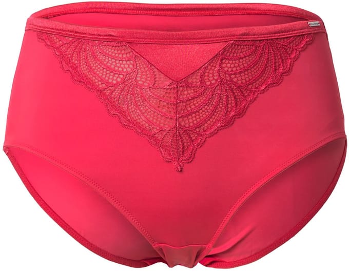 Ulla Popken - Dames - Midislip kant microvezel - Magenta - Maat 46+