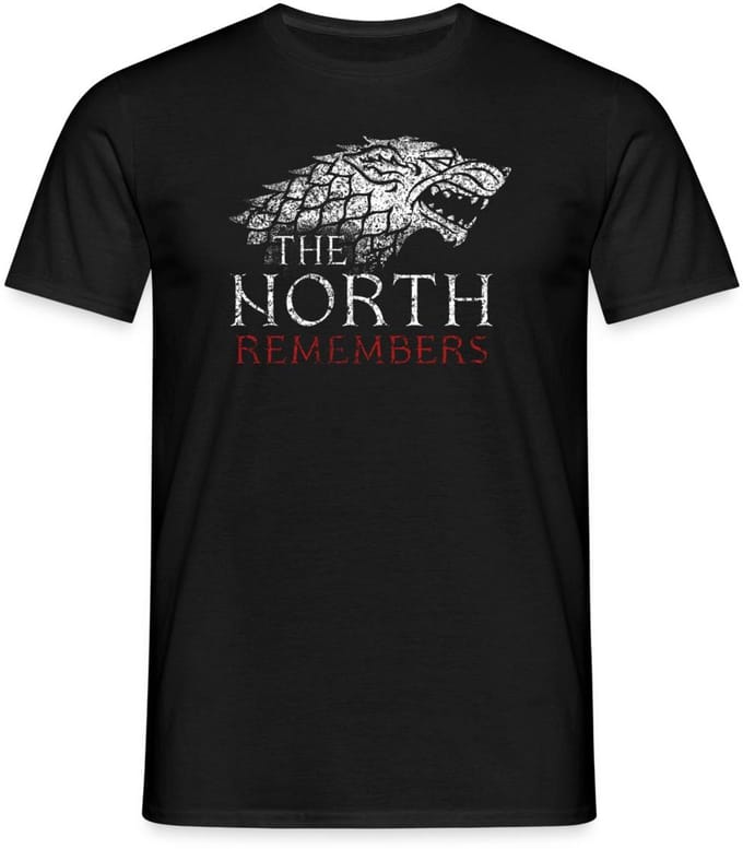 Game Of Thrones The North Remembers Schrikwolf T-Shirt Heren