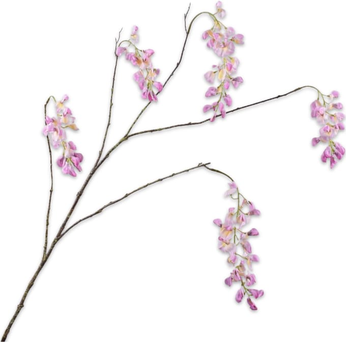 Silk-ka - Kunstbloem - wisteria - roze - H129 cm