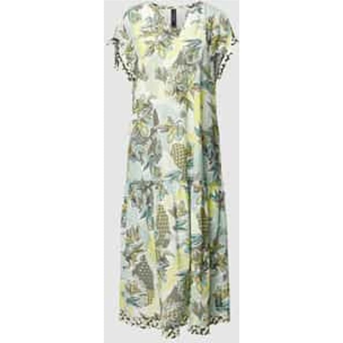 Midi-jurk met all-over bloemenmotief