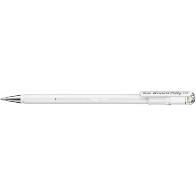 Gelschrijver pentel k108-p fijn pastel wit