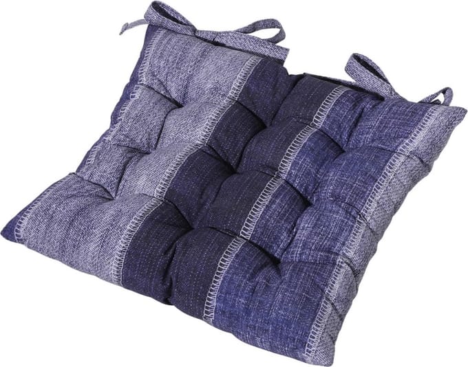 Madison Zitkussen Denim Stripe 46x46 cm blauw TOSCF365