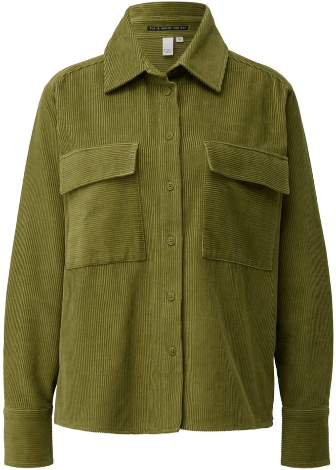 Q/S designed by - Dames bloes - Maat 42 - Vrouwen - Khaki - katoen