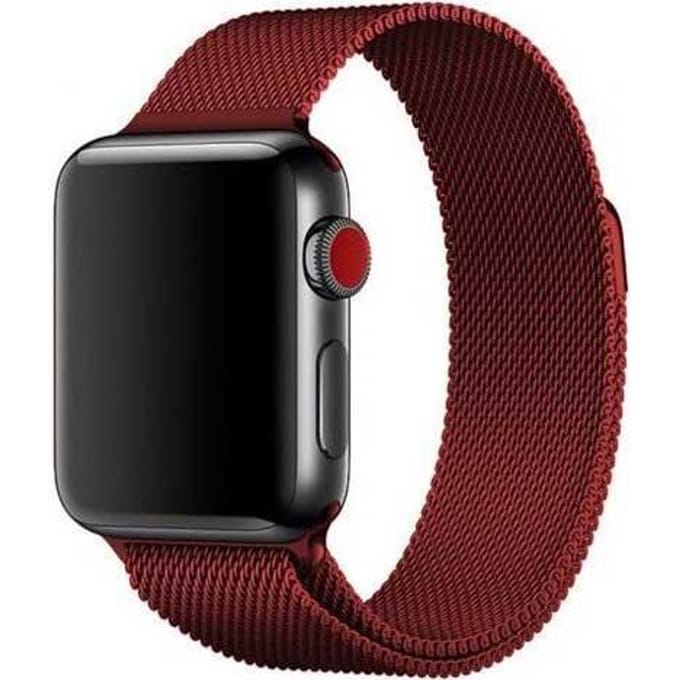 2+1 | Apple Watch Bandje Solaro - Milanese - Rood