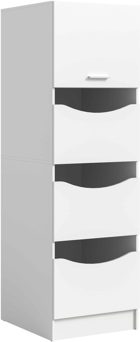Waskast - Linnenkast Free in wit - 50x195x62 cm