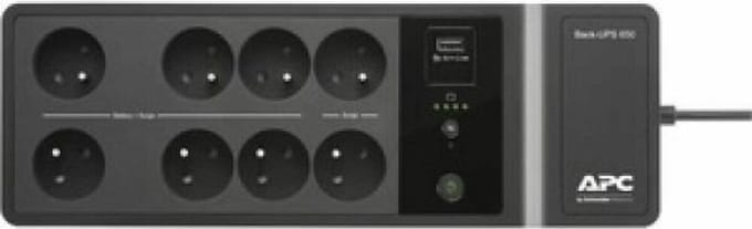 APC Back-UPS BE650G2-FR - Noodstroomvoeding 8x penaarde stopcontact (België), 650VA, 1 USB oplader, 1 USB datapoort