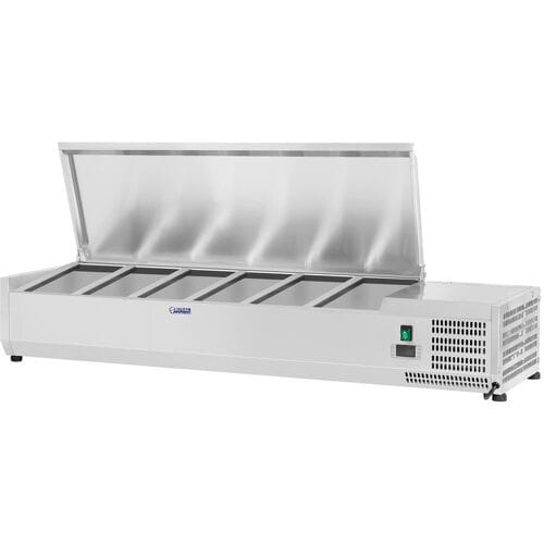 Royal Catering Opzetkoelvitrine - 140 x 33 cm - 6 GN 1/4 containers 10010940