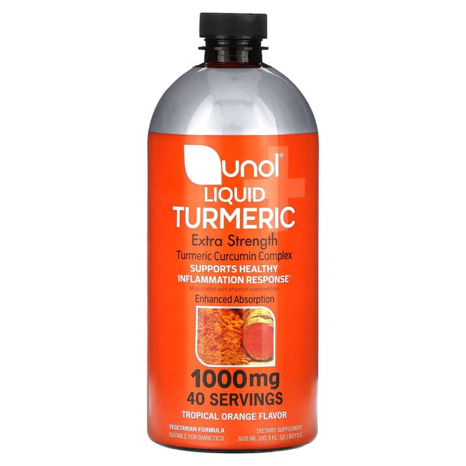 Qunol, curcuma liquide, extra fort, orange tropicale, 1 000 mg, 20,3 fl oz (600 ml)