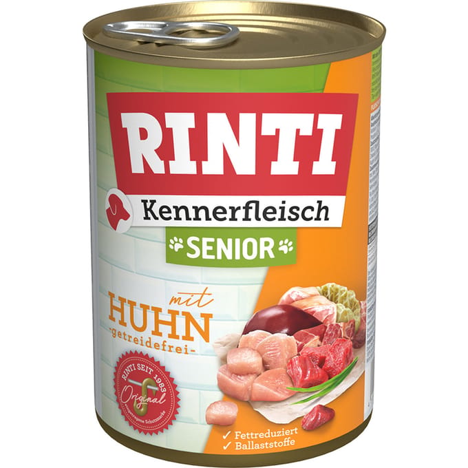 Voordeelverpakking RINTI Kennerfleisch 24 x 400 g - Senior: Kip