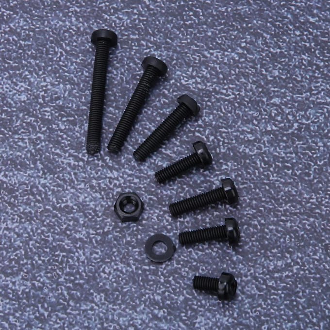 800 stuks/doos M3 Nylon Schroef Moer Ring Combinatie Kit Bevestigingsmiddelen Hardware AccessoiresZwart
