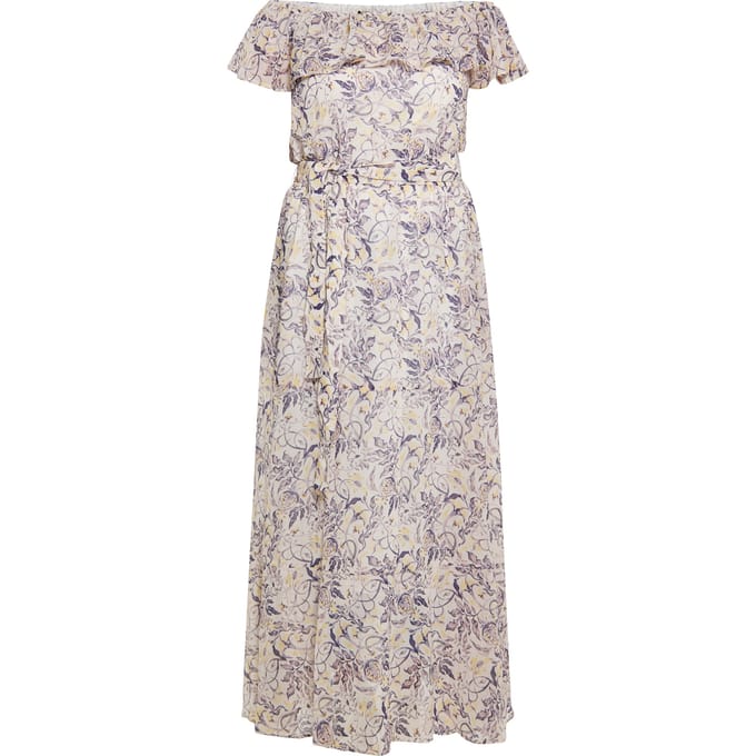 Faina Jurk Dames wit lila