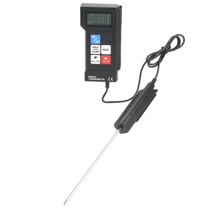 EM502C Professionele Digitale Elektronische Thermometer Voedselthermometer Met Sonde wit