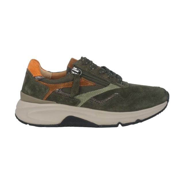 Gabor rollingsoft sensitive 96.896.34 - dames rollende wandelsneaker - Groen - maat 38 (EU) 5 (UK)