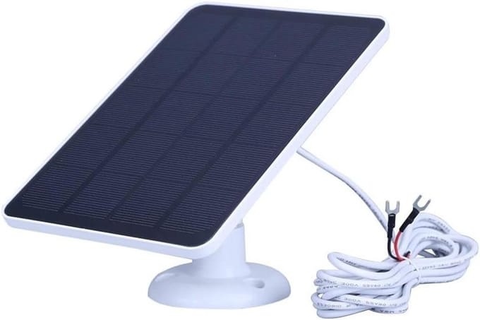 Zonnepaneel Oplader - Energie Oplader - Deurbel Opladen - Verlengde Kabel - 4W Vermogen - Wit