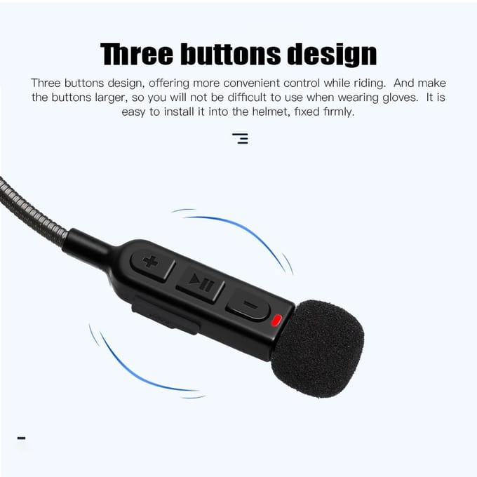 Motorhelm BT Headset Handsfree luidspreker Motorheadset met Song Call Control, zwart