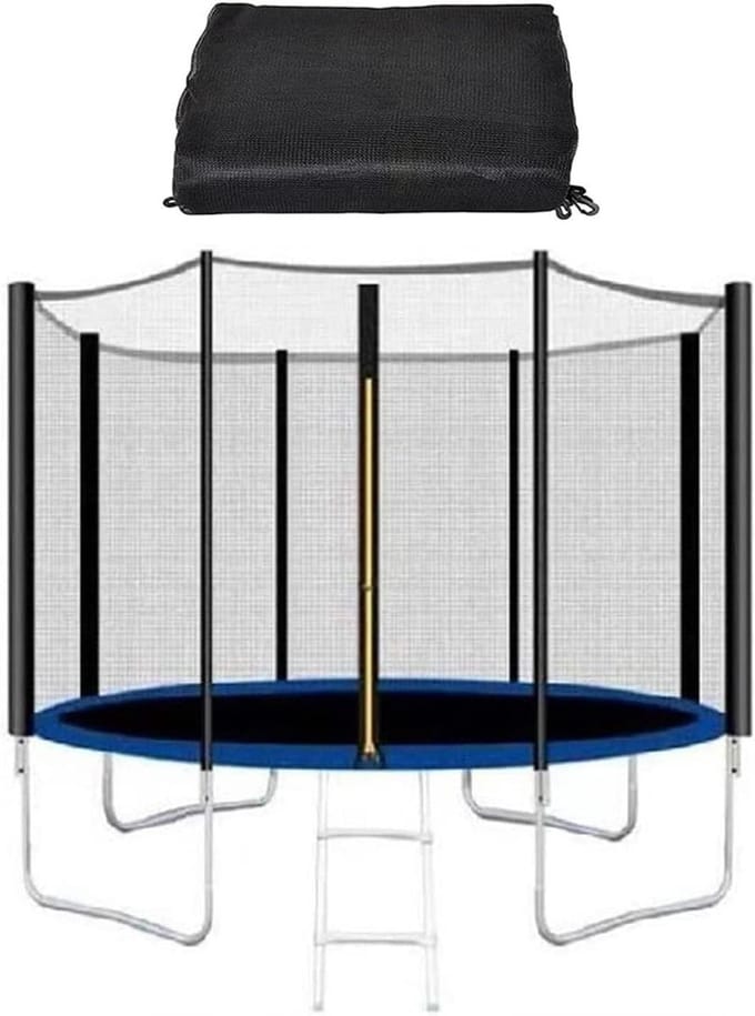 Trampoline Veiligheidsnet - Veiligheidsomheining - Buiten Spelen - Scheurvast Materiaal - 8FT - Geel