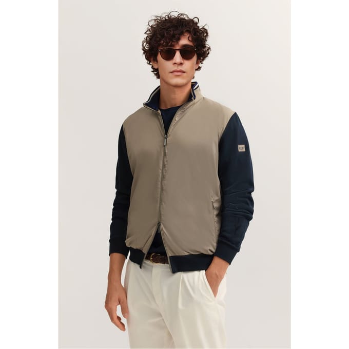 Bugatti Herren Sweatjack met ritssluiting en opstaande kraag
