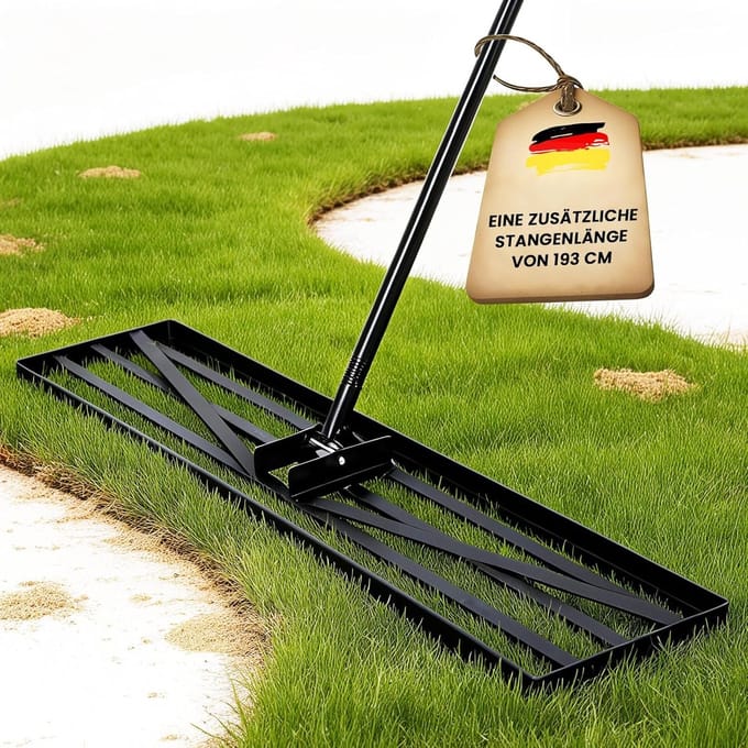 Gazonhark - Gazonrakel - Tuinonderhoud - 75 cm werkbreedte - 75 cm