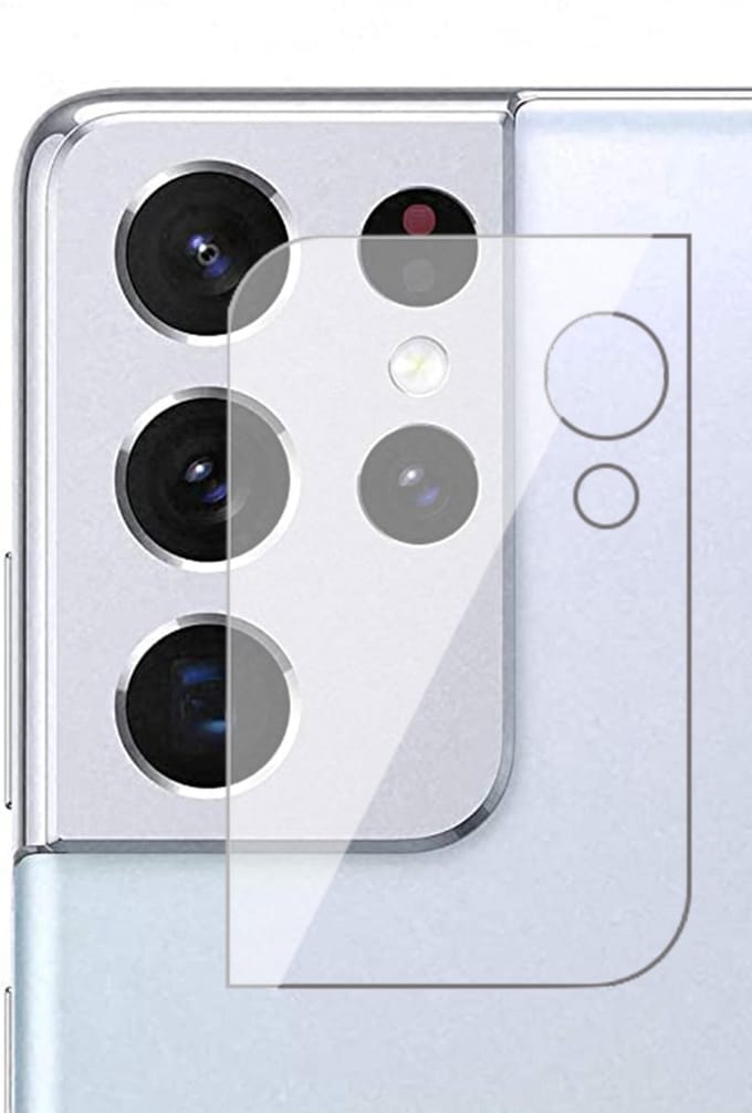 Camera Lens Screenprotector geschikt voor Samsung S21 Ultra - Glas