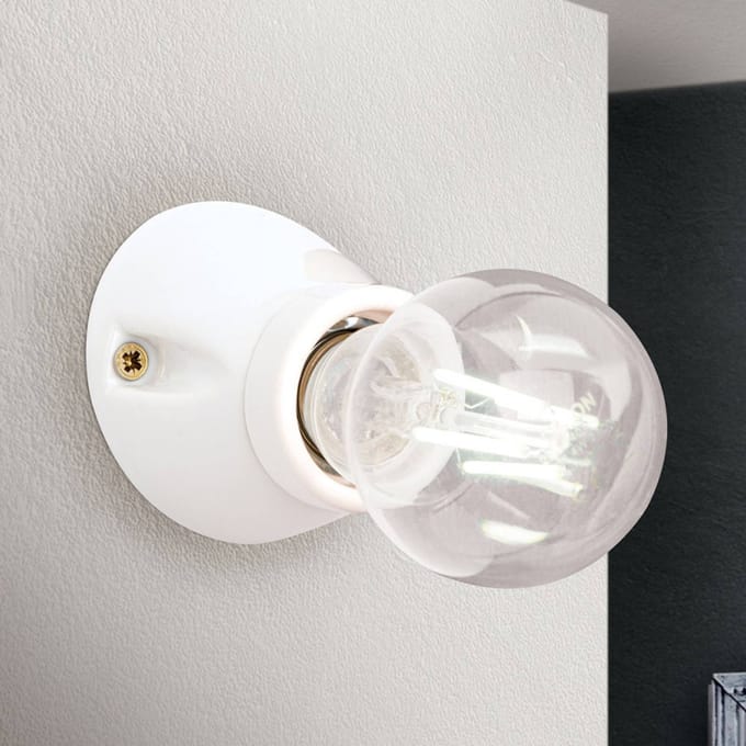 ORION Wandlamp Frost keramiek, wit