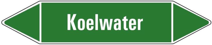 Koelwater leidingmarkering op vel 75 x 17 mm - 8 per vel