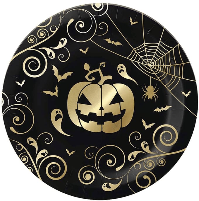 Fiestas Guirca - Borden (papier) - Pumpkin (6 stuks)