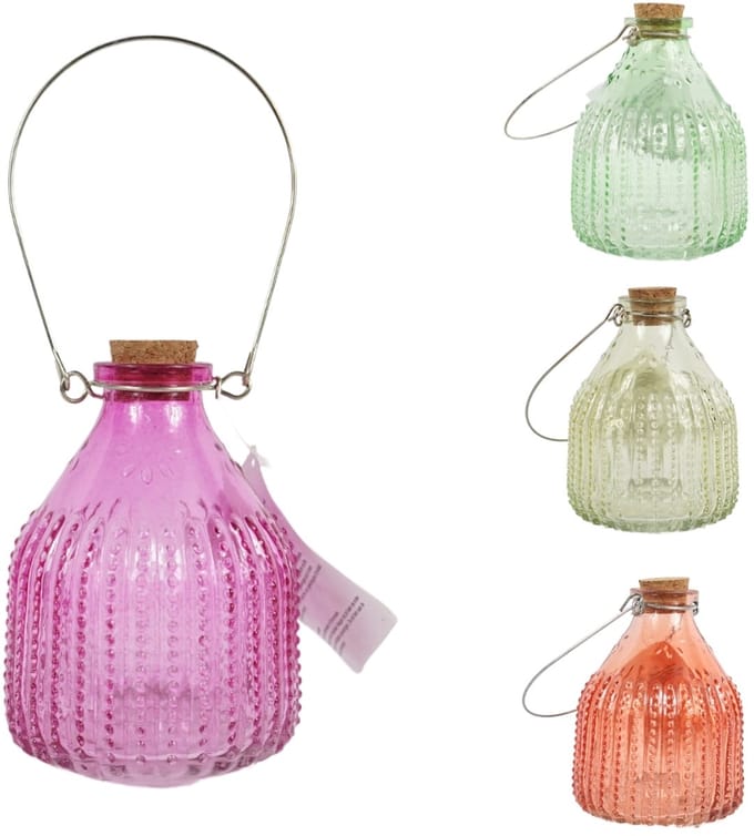 4 Stuks - Wespenval - Wespenvanger - Glas - 4 Kleuren - 9 x 9 x 13 cm