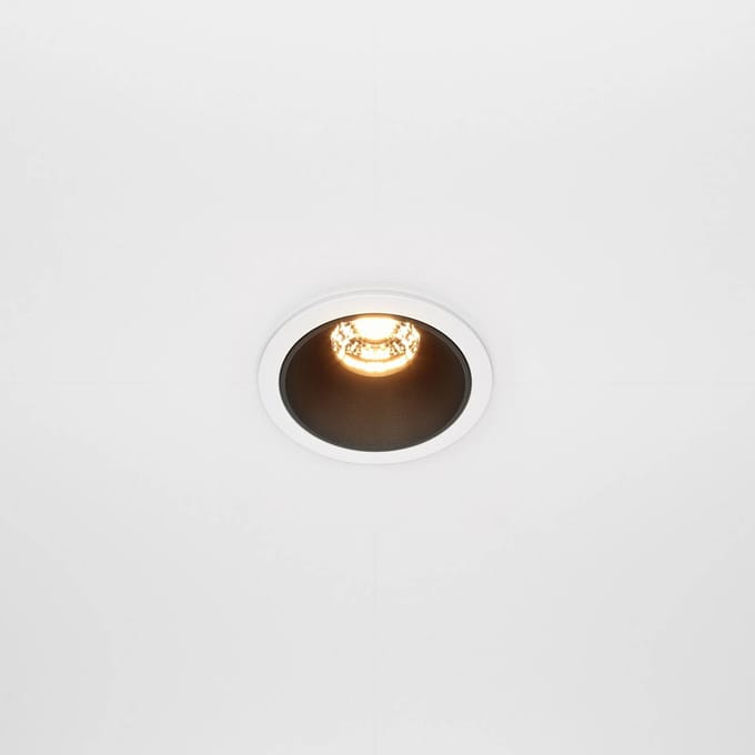 Maytoni inbouwlamp Alfa, zwart/wit, Ø 6,5 cm, 10 W, 36°