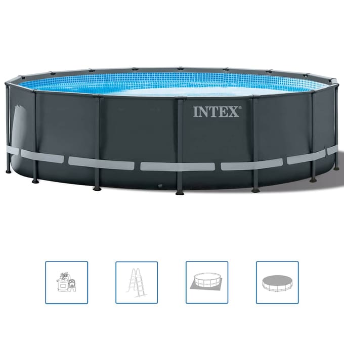Intex Ultra XTR Frame Opzetzwembad Set - Ø 488 x 122 cm met zand filter pomp