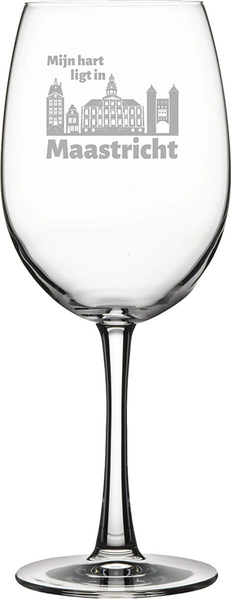 Gegraveerde Rode wijnglas 46cl Maastricht