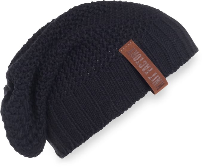 Knit Factory Coco Gebreide Muts Heren & Dames - Sloppy Beanie hat - Warme Wintermuts - Unisex - Navy - One Size