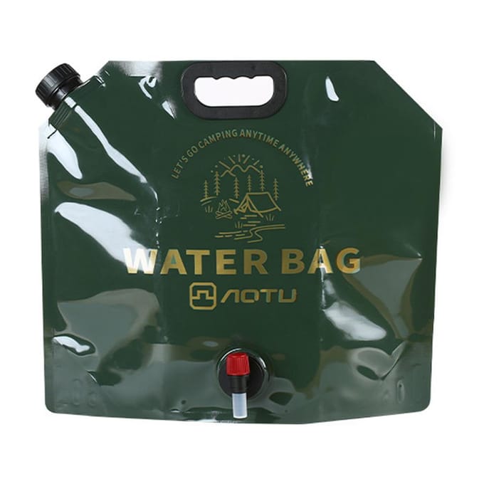 9L Opvouwbare watercontainertas met kraan Opvouwbare waterkan voor kamperen en wandelen legergroene kleur