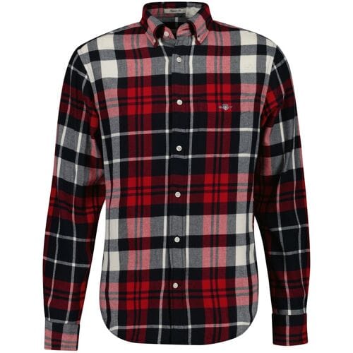 Gant Overhemd Flanel Check Button-Down Ruby Red / male
