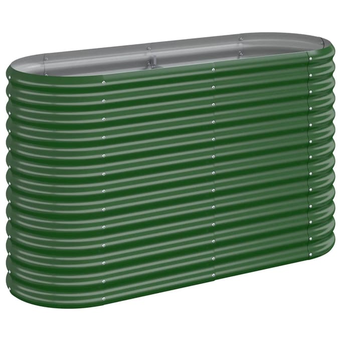 vidaXL - Plantenbak - 114x40x68 - cm - gegalvaniseerd - staal - groen