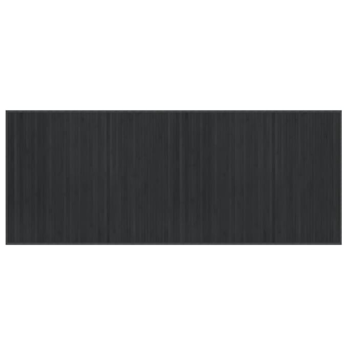 vidaXL - Vloerkleed - rechthoekig - 80x200 - cm - bamboe - grijs