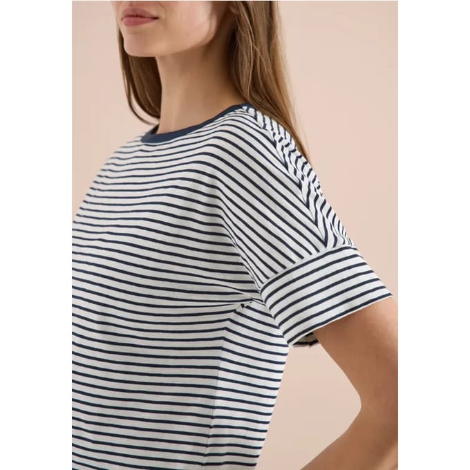 Shirt met ronde hals en strepen