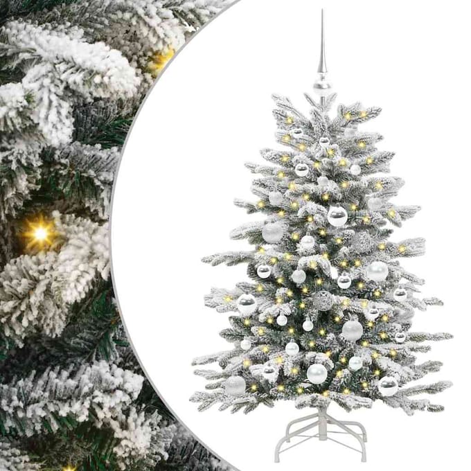 vidaXL Kunstmatige Inklapbare Kerstboom Wit 120 cm PE en PVC