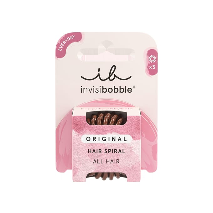 Rubber Hair Bands Invisibobble Original Brown (3 Units)
